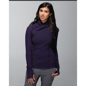 Women's Lululemon Bhakti Yoga Jacket Size 8 Purple Full Zip